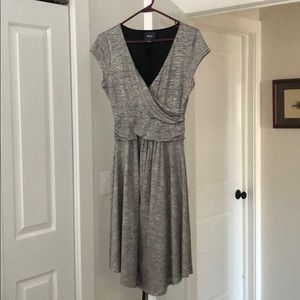 Metallic wrap dress from Anthropologie